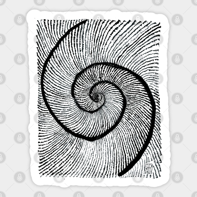 Double shell Fibonacci spiral golden ratio Sticker by Pragonette